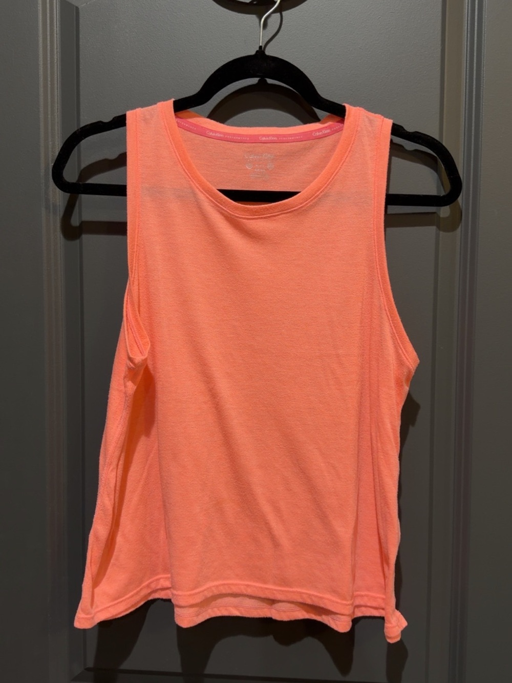 Calvin Klein Neon Coral Sleeveless Tank